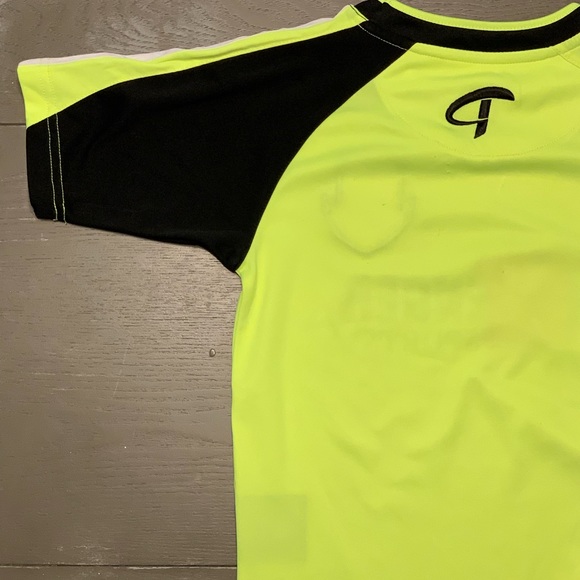 Challenger British Soccer youth jersey small S highlighter yellow black white - Picture 7 of 7